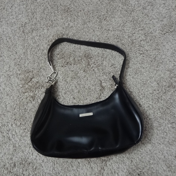black patent leather purse